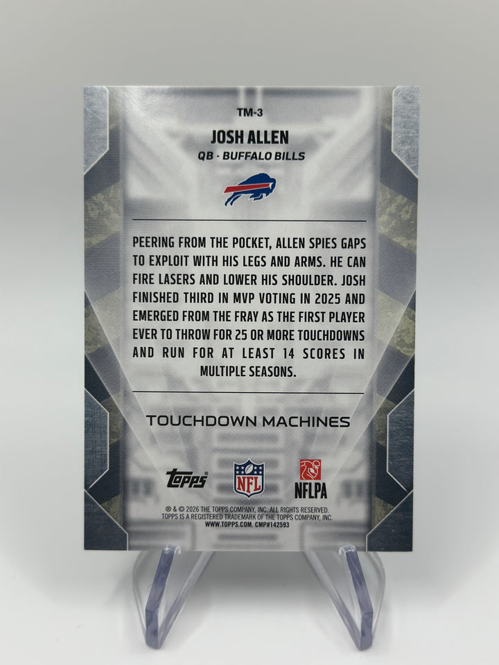 2026 Topps Flagship Josh Allen Touchdown Machine /50 #TM-3