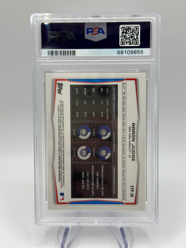 2014 Bowman Aaron Judge Refractor #CTP39 PSA 9