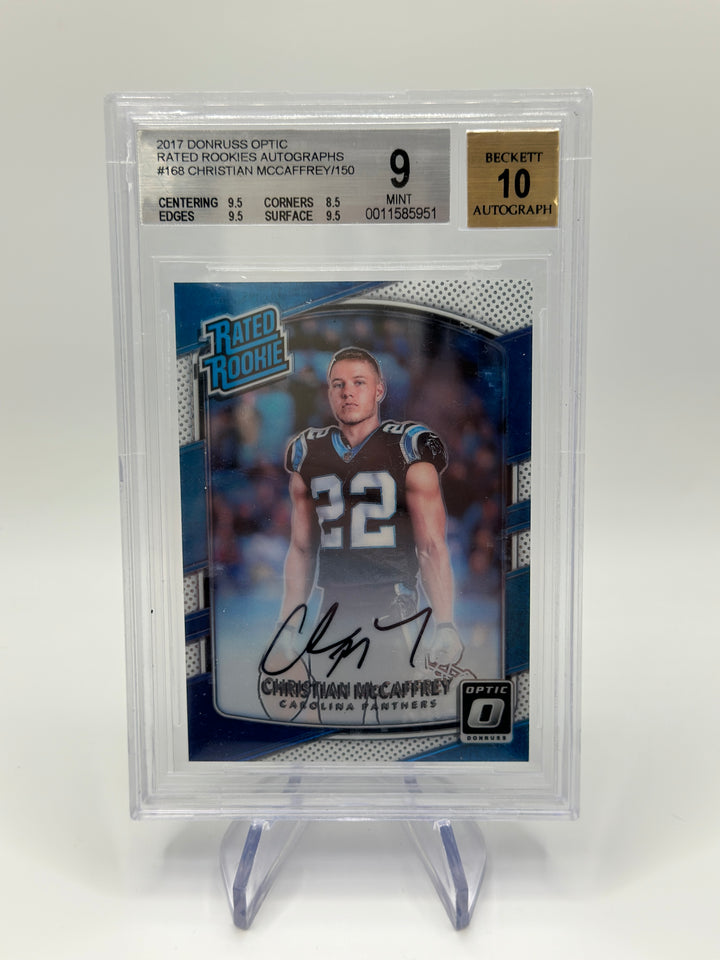 2017 Optic Christian McCaffrey Auto /150 BGS 9 Auto 10