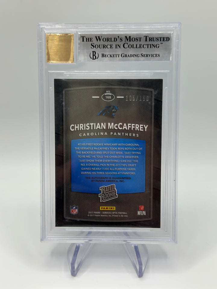 2017 Optic Christian McCaffrey Auto /150 BGS 9 Auto 10