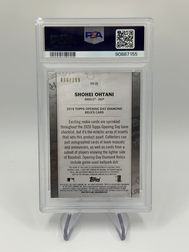 2021 Topps Shohei Ohtani Through the Years Black /299 #22 PSA 9