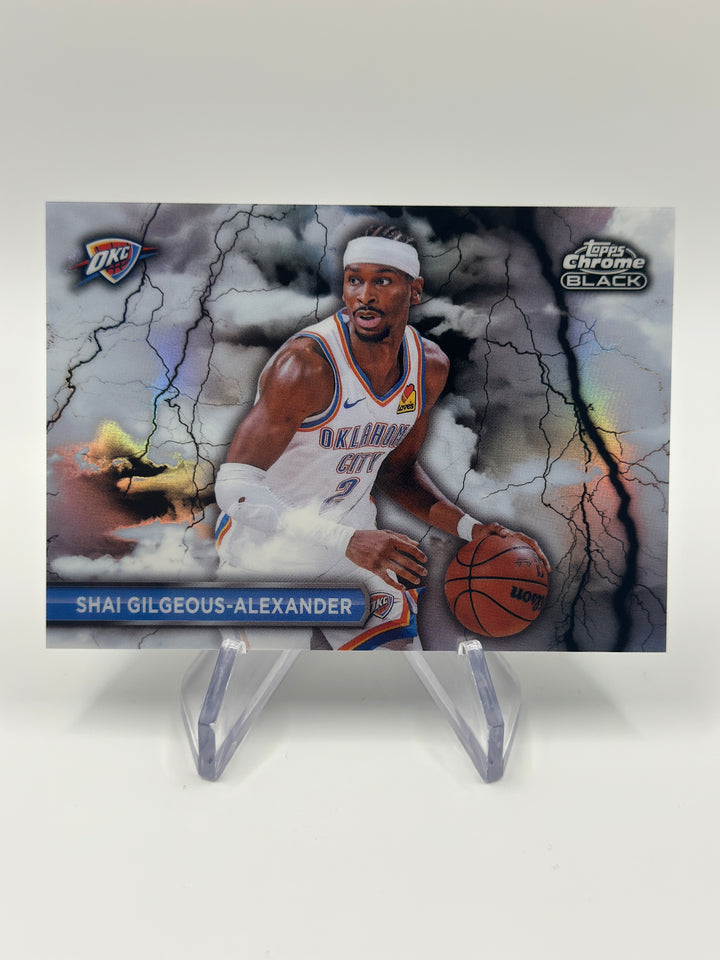 2025-26 Topps Chrome Black Shai Gilgeous-Alexander Black Lightning SSP #BL-1