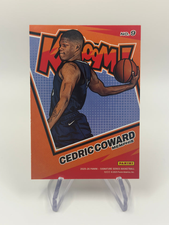 2025-26 Panini Signature Series Cedric Coward Kaboom #9