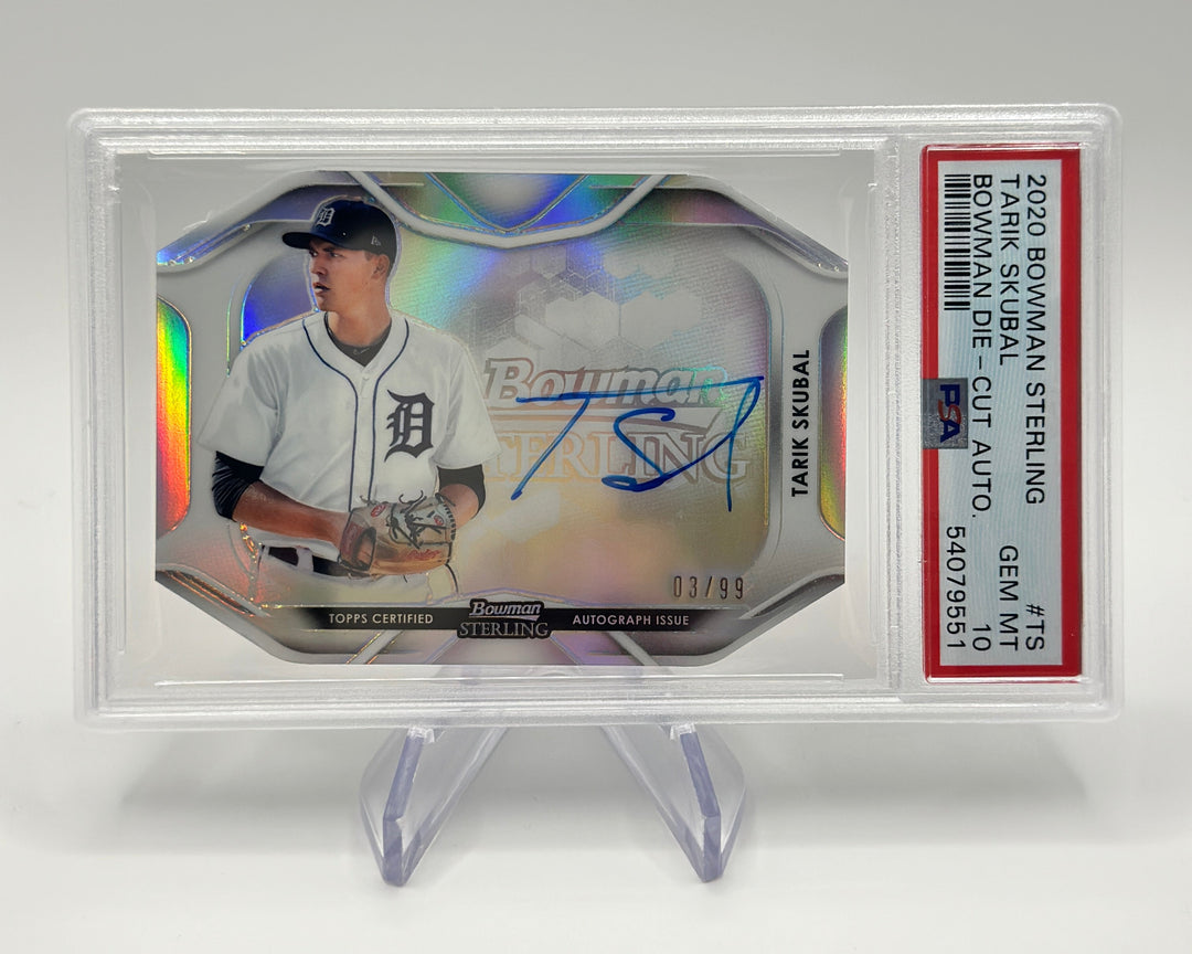 2020 Bowman Sterling Tarik Skubal Die-Cut Auto /99 #TS PSA 10