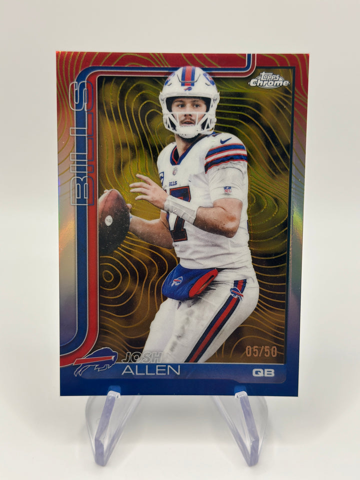 2025 Topps Chrome Josh Allen Gold Etch /50 #34