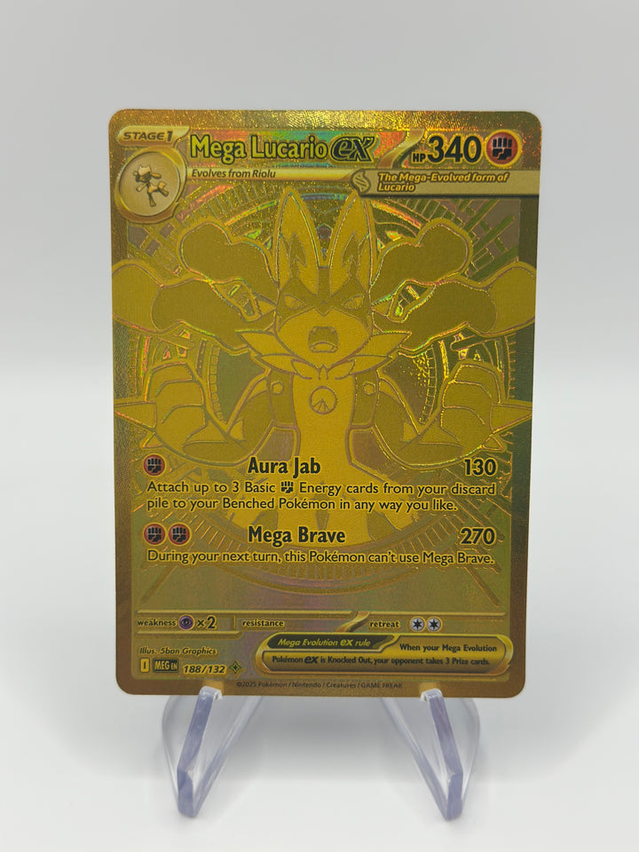 Pokémon Mega Lucario EX Gold 188/132