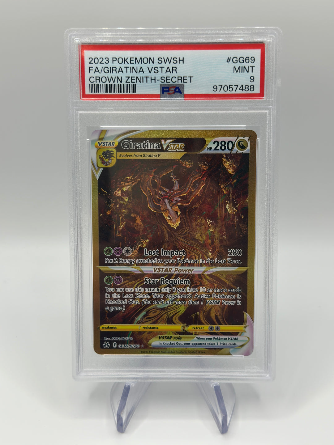 Pokémon Giratina Vstar GG69/GG70 PSA 9