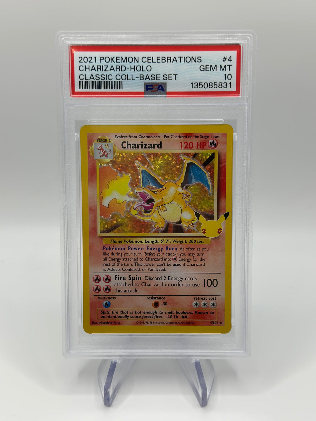 Pokémon Charizard Holo 4/104 PSA 10