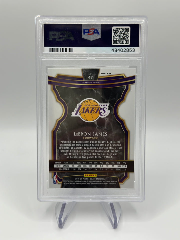 2019 Panini Select Lebron James Silver #47 PSA 9