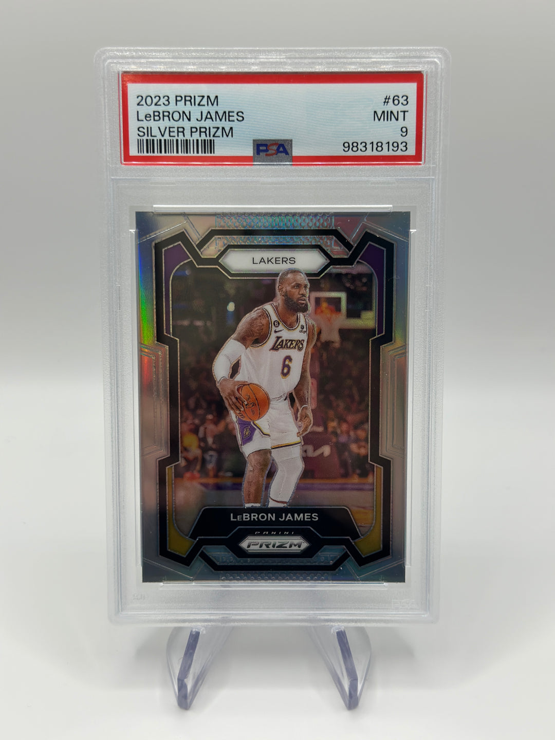 2023 Prizm Lebron James Silver #63 PSA 9