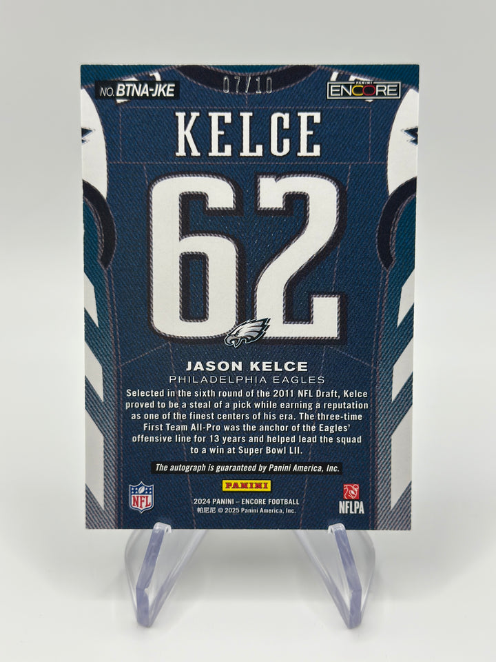 2024 Panini Encore Jason Kelce By the Numbers Auto /10 #BTNA-JKE