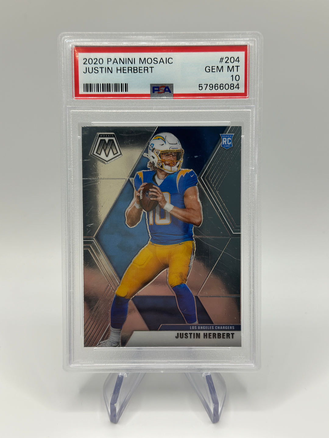 2020 Mosaic Justin Herbert #204 PSA 10