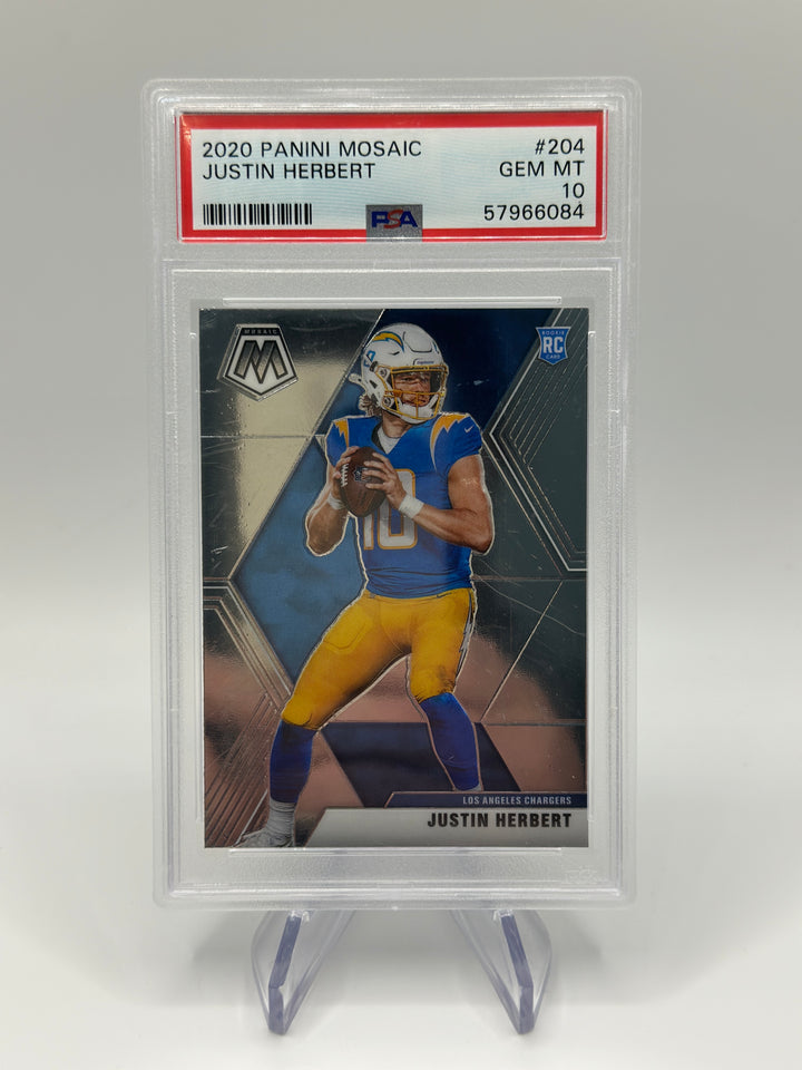 2020 Mosaic Justin Herbert #204 PSA 10