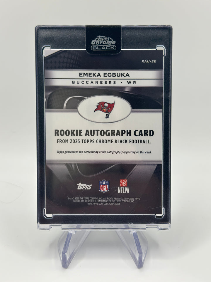 2025 Topps Chrome Black Emeka Egbuka Gold Auto /50 #RAU-EE