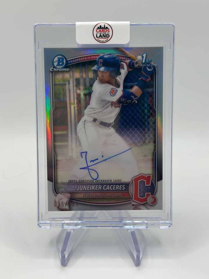 2025 Bowman Chrome Juneiker Caceres Auto /499 CPA-JUC
