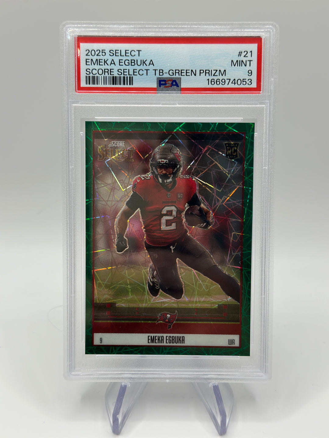 2025 Select Emeka Egbuka Score Green /5 #21 PSA 9