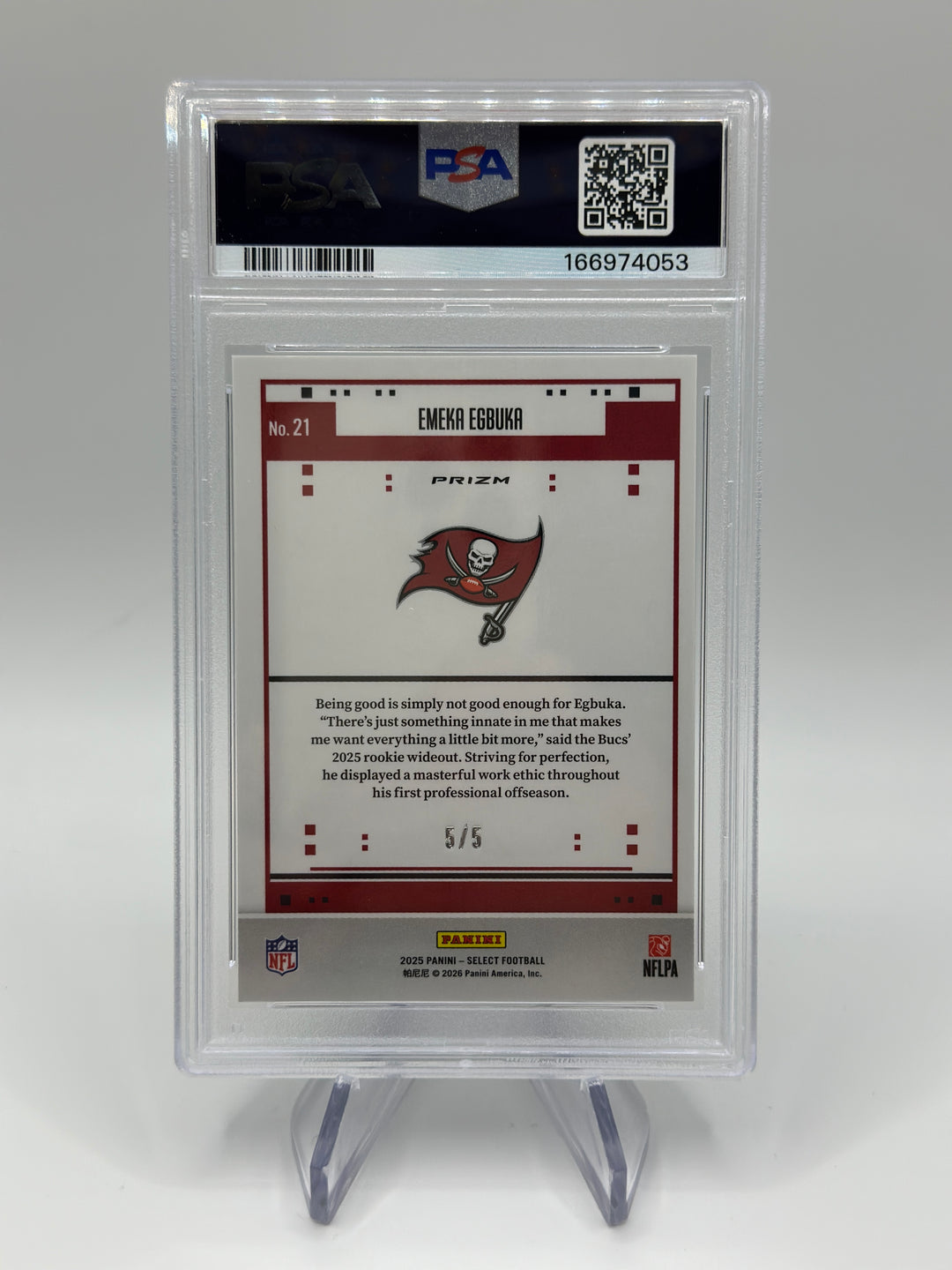 2025 Select Emeka Egbuka Score Green /5 #21 PSA 9