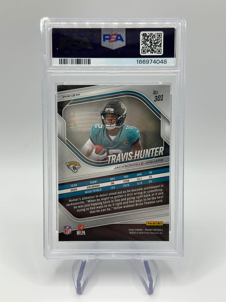 2025 Travis Hunter Blue Ice /99 PSA 10