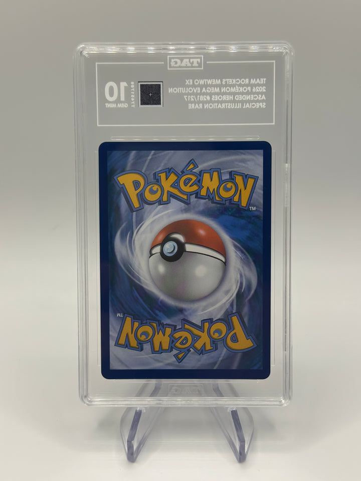 Pokémon Team Rocket's Mewtwo EX 281/217 SIR TAG 10