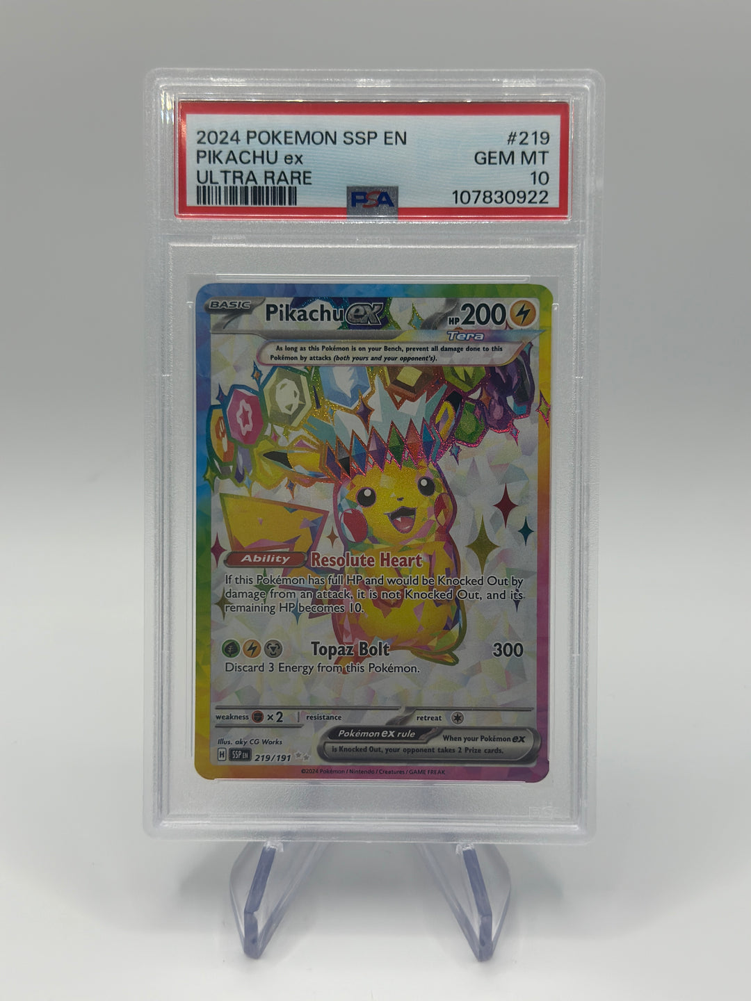 Pokémon Pikachu EX #219 PSA 10