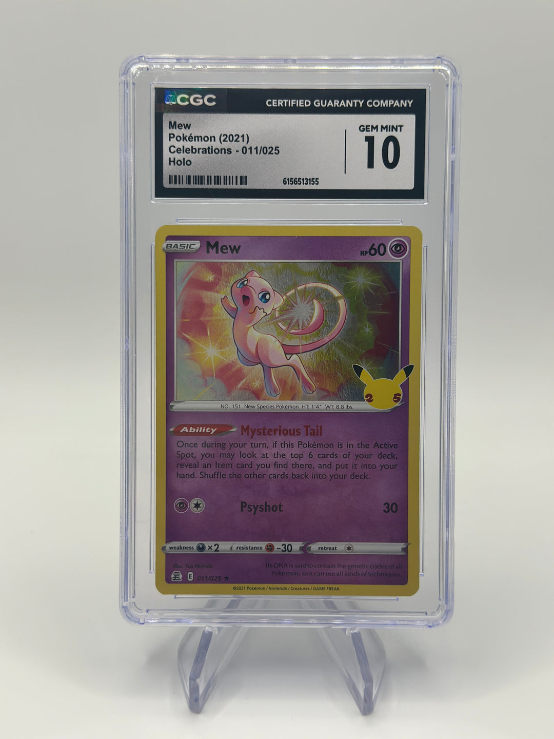 Pokémon Mew Celebrations Holo CGC 10
