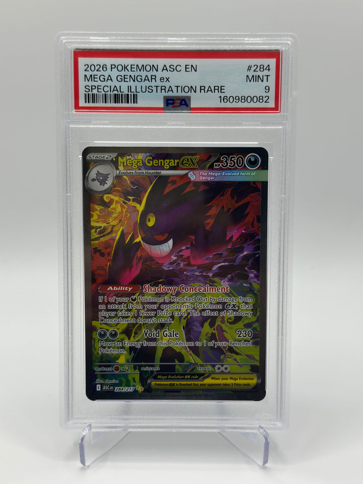 Pokémon ASC EN Mega Grengar EX SIR #284 PSA 9