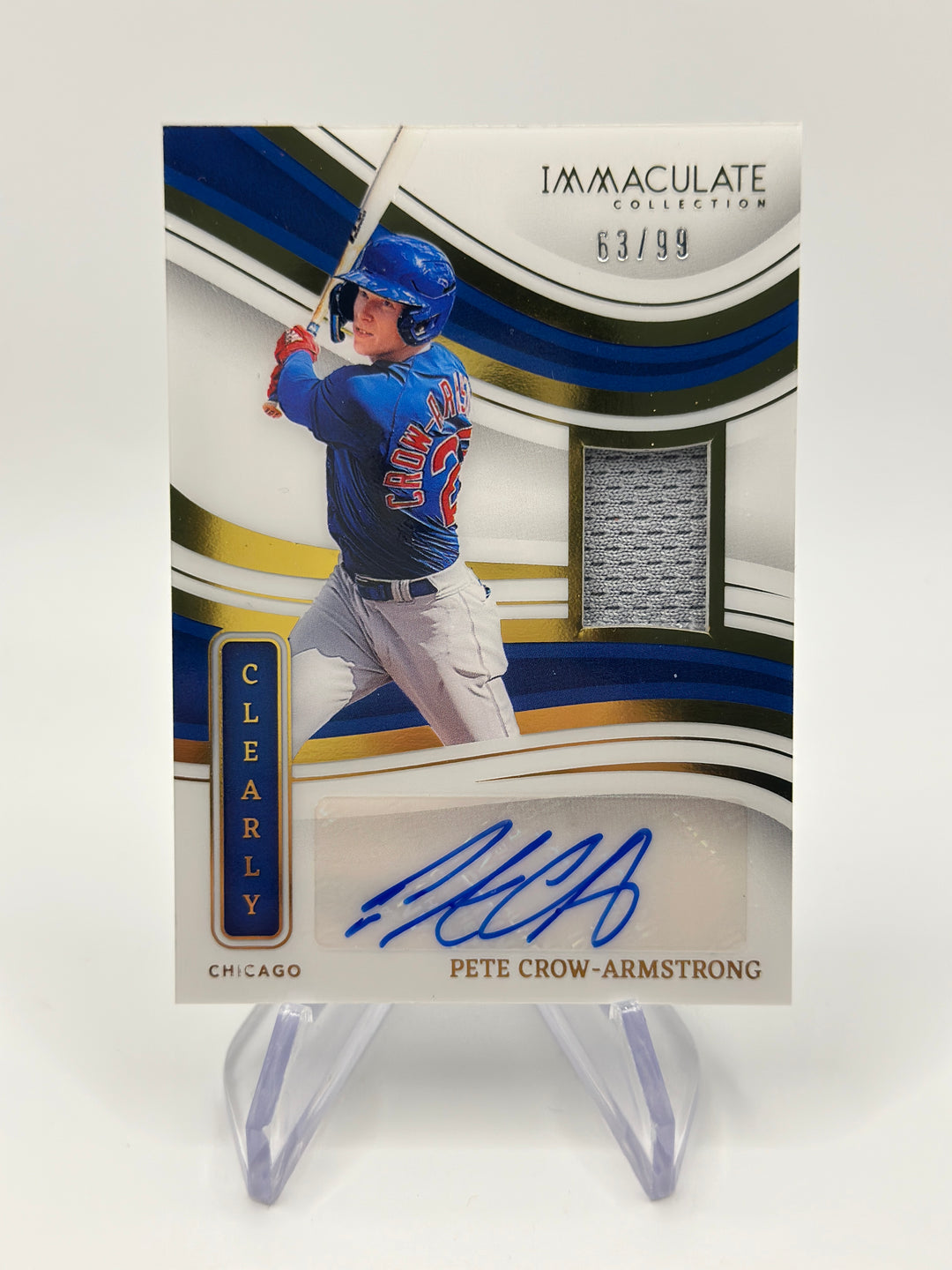 2023 Immaculate Pete Crow Armstrong patch Auto /99