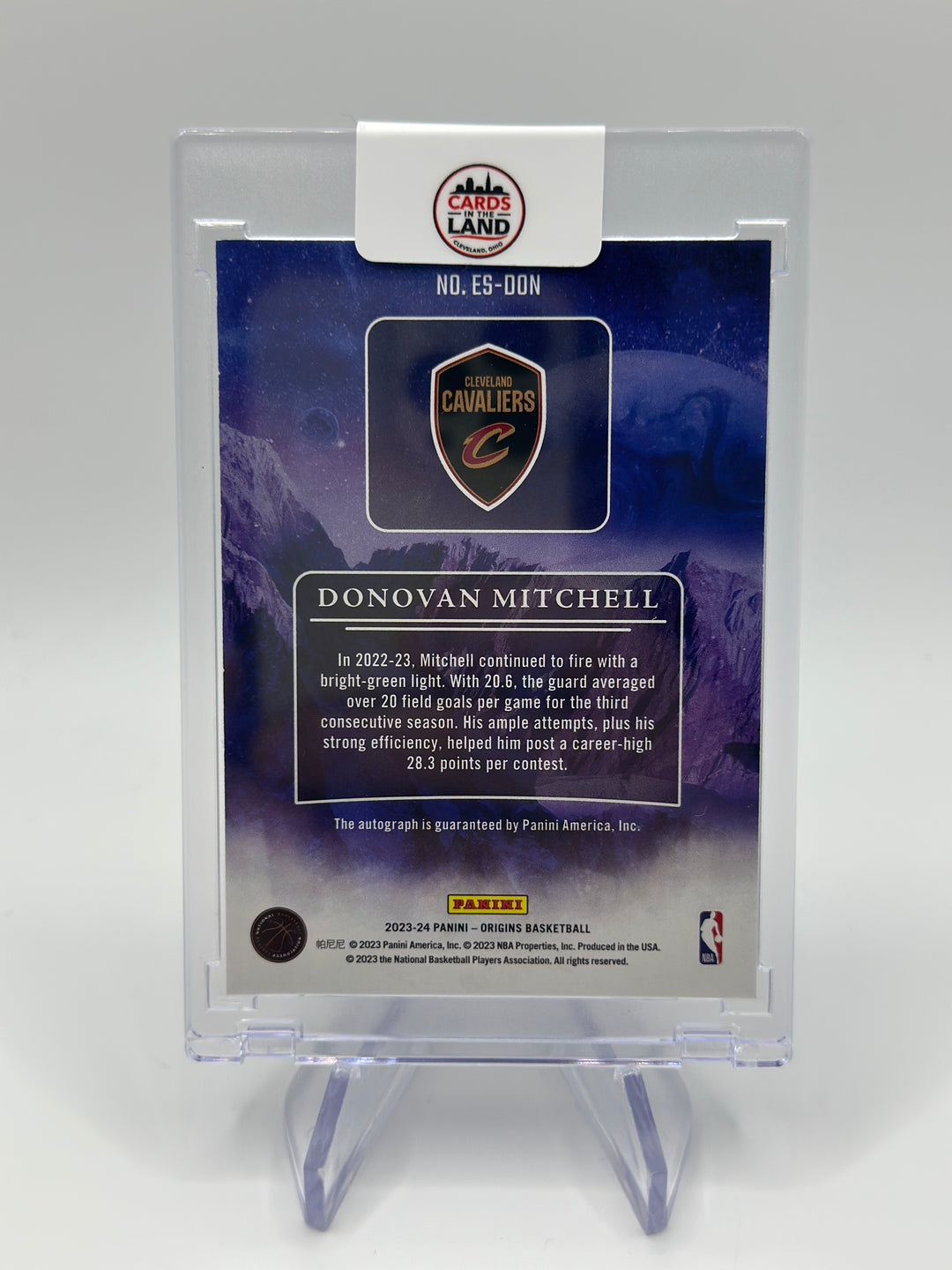 2023-24 Panini Origins Donovan Mitchell Elevation Auto /18