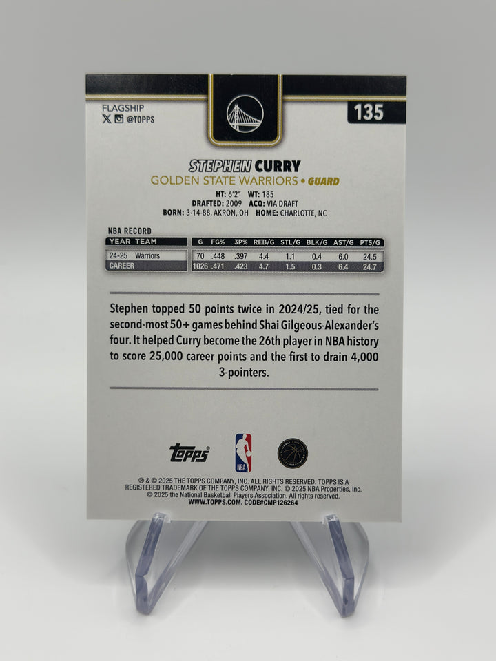 2025-26 Topps Stephen Steph Curry Blackout /25 #135