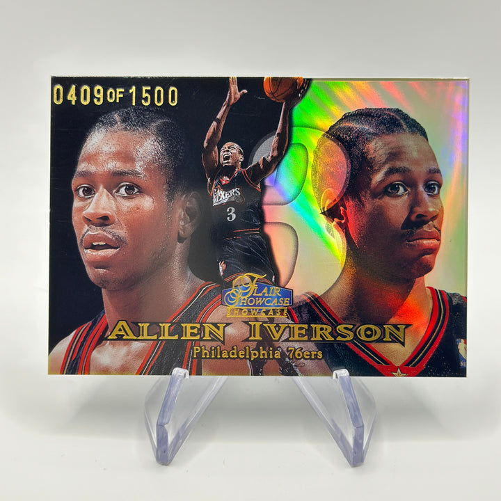 1998-99 Fleer Flair Showcase Allen Iverson Row 1 Showpiece #6 SP /1500 76ers
