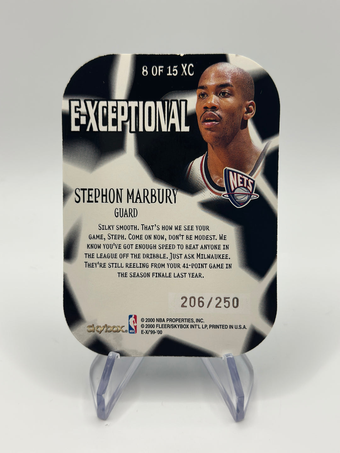 2000 Skybox E-Xceptional Stephon Marbury Blue #8 /250