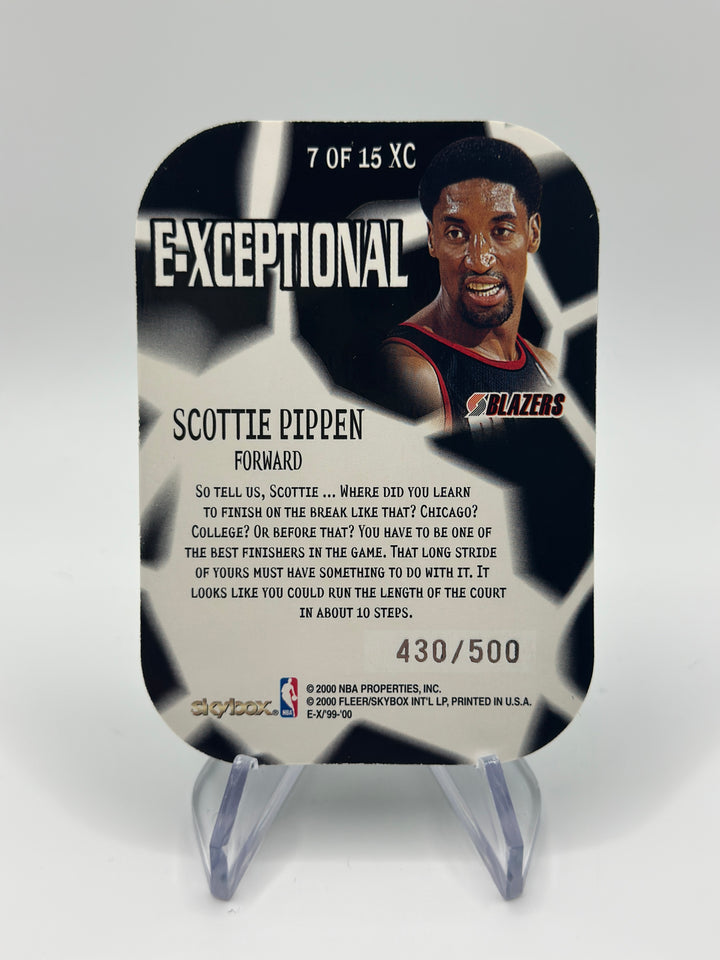 2000 Scottie Pippen Skybox E-Xceptional Green /500 #7 HOF