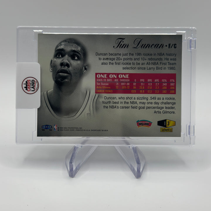 1998-99 Flair Showcase Tim Duncan #3 Row /1500 San Antonio Spurs
