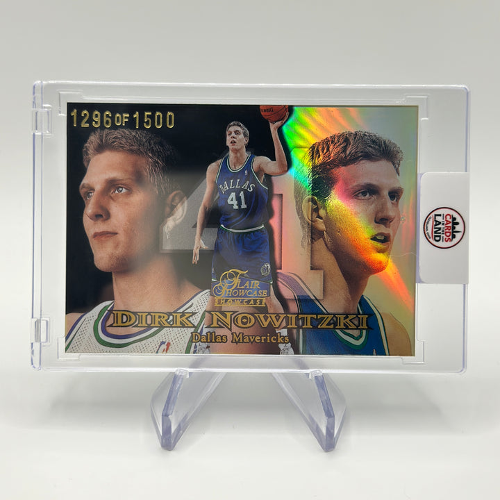 1998-99 Fleer Flair Showcase Dirk Nowitzki Row 1 Rookie RC /1500 Mavericks