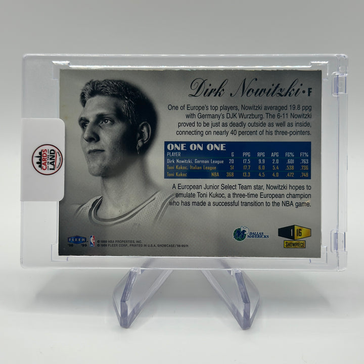 1998-99 Fleer Flair Showcase Dirk Nowitzki Row 1 Rookie RC /1500 Mavericks