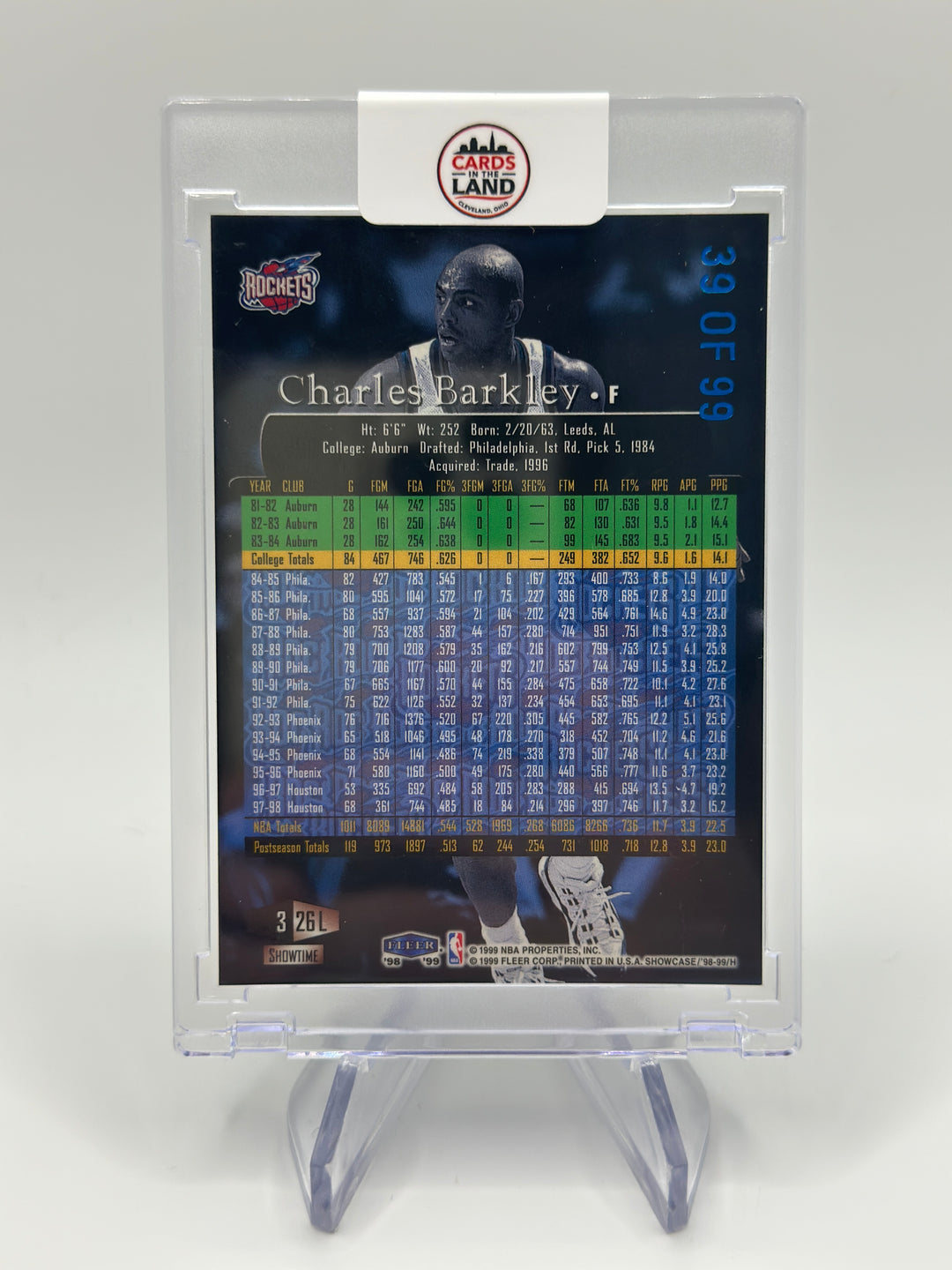 1996-97 Flair Showcase Charles Barkley Legacy Collection /99 Row 3 #26L