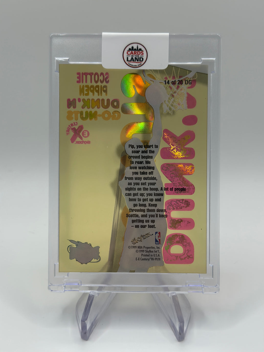 1998-99 Skybox x E-X Century Scottie Pippen Dunk'N Go Nuts #14DG Rockets