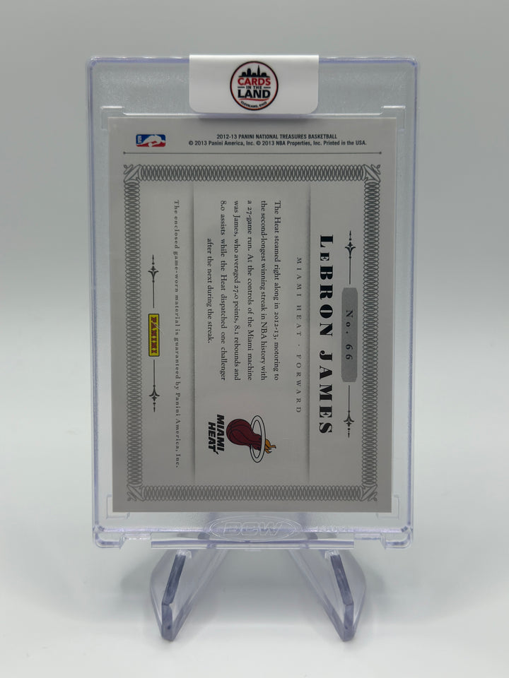 2012-13 Panini National Treasures #66 LeBron James Game-Worn Material Treasures /49