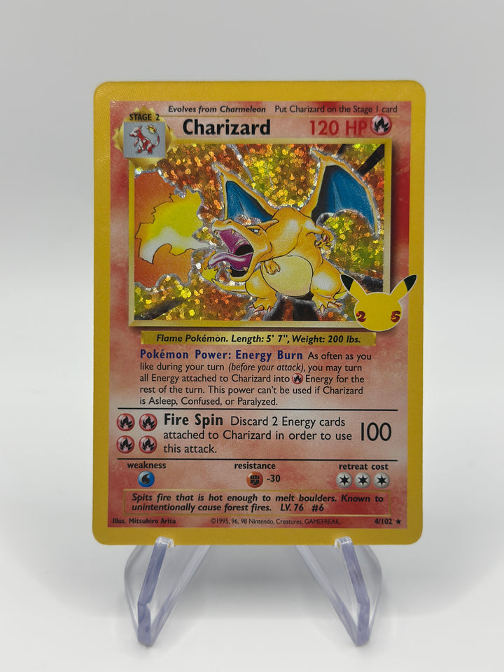 Pokémon Charizard Celebrations CC 25th Anniversary Holo 4/102