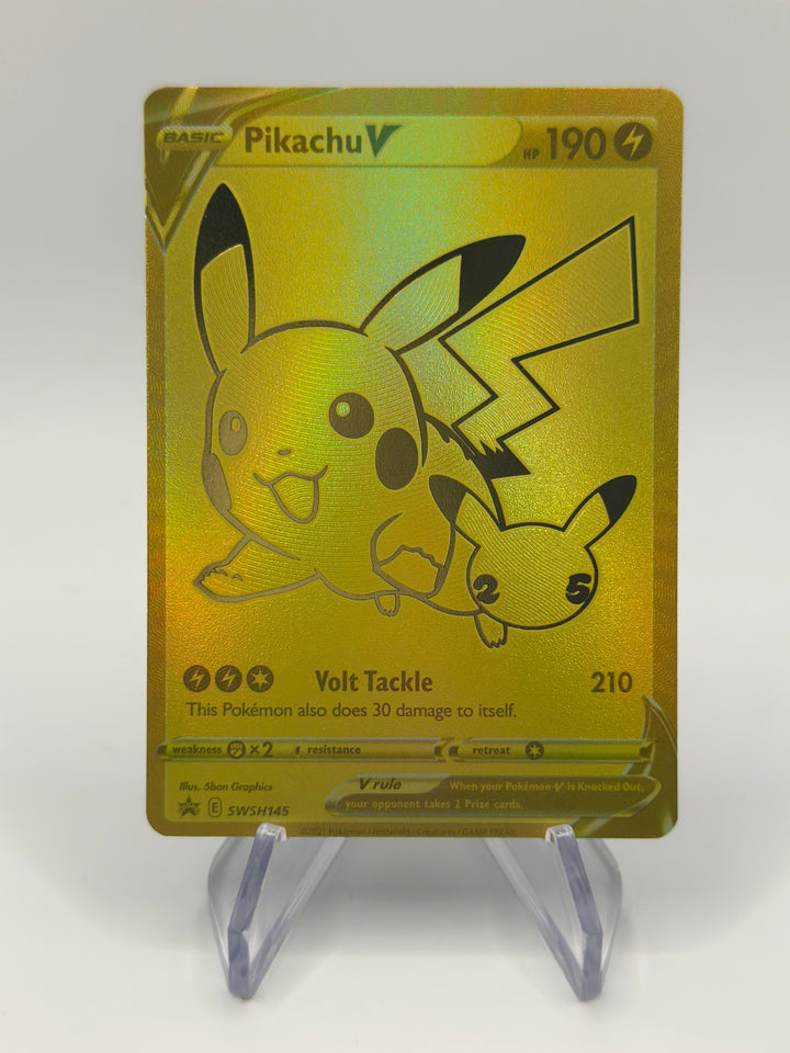Pokémon Pikachu V Celebrations CC 25th Anniversary Gold SWSH145