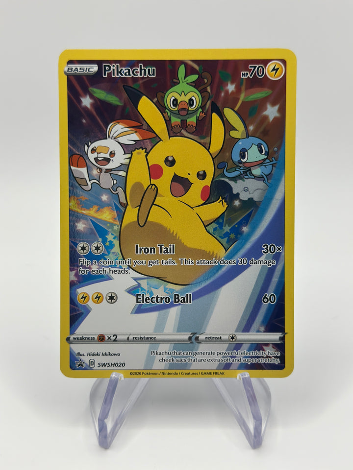 Pokémon Pikachu SWSH020 Promo Holo 70 HP Basic Pokémon TCG 2020 English