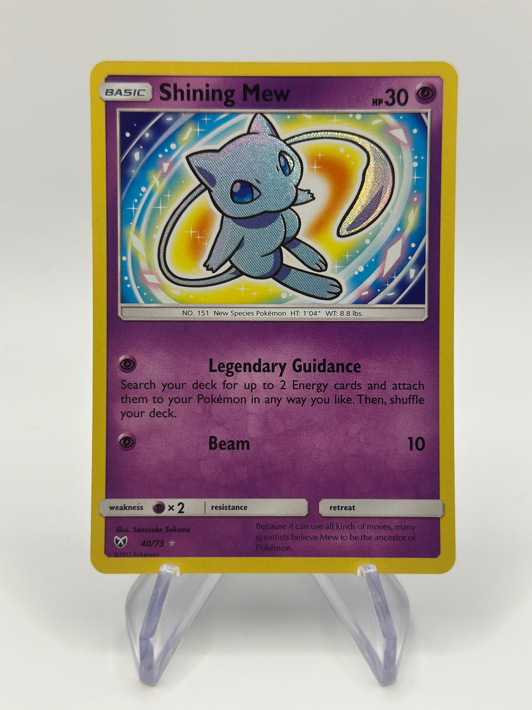 Pokemon Shining Mew 40/73 Shining Legends Holo
