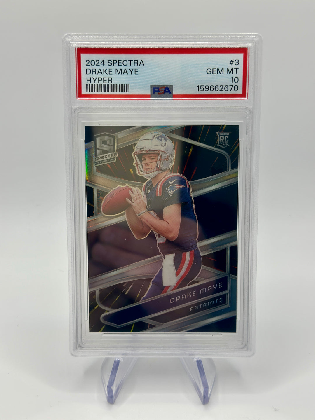 2024 Spectra Drake Maye Hyper /75 #3 PSA 10
