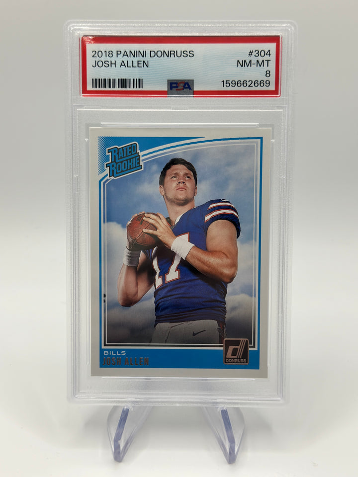 2018 Donruss Josh Allen Rated Rookie #304 PSA 8