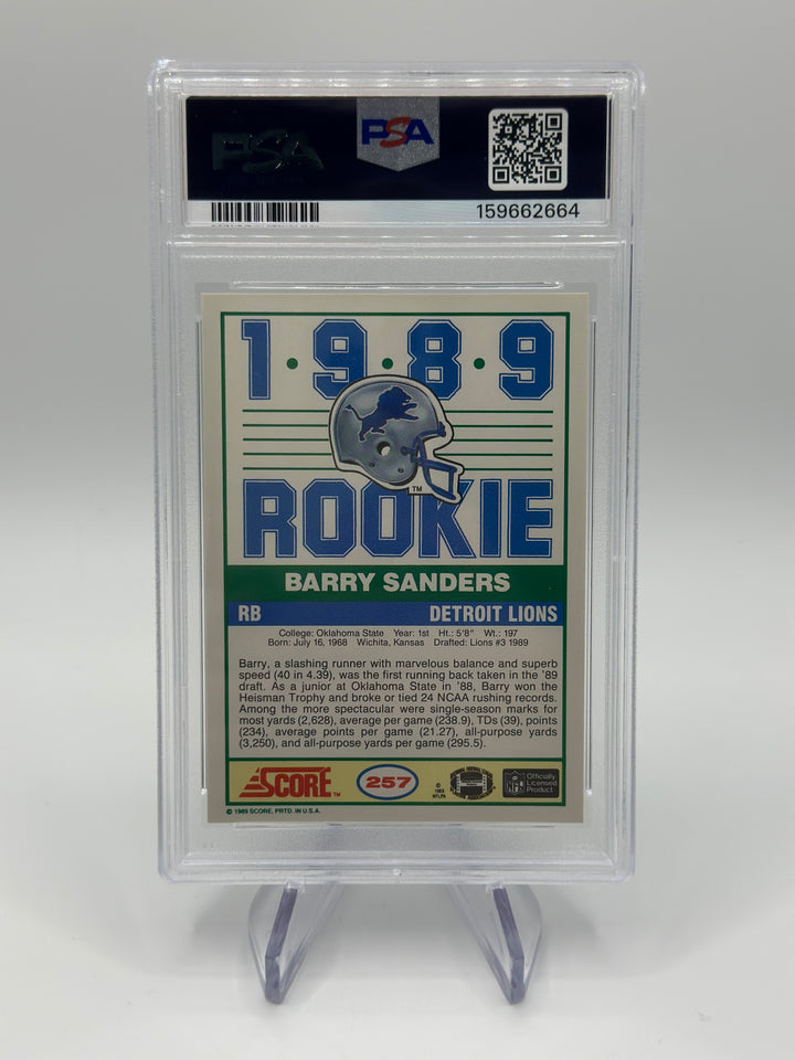 1989 Score Barry Sanders #257 PSA 9
