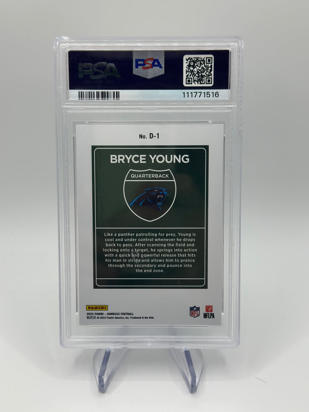 2023 Donruss Bryce Young Downtown RC PSA 9