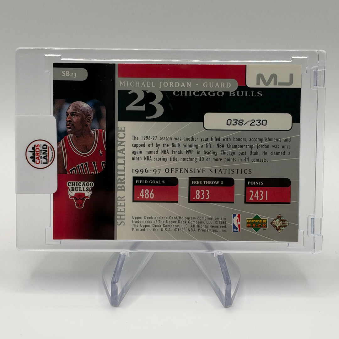 1998-99 Upper Deck Black Diamond Mj Sheer Brilliance Michael Jordan SB23 /230