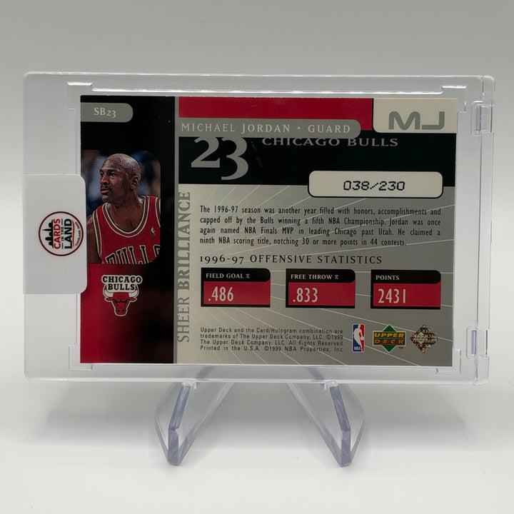 1998-99 Upper Deck Black Diamond Mj Sheer Brilliance Michael Jordan SB23 /230