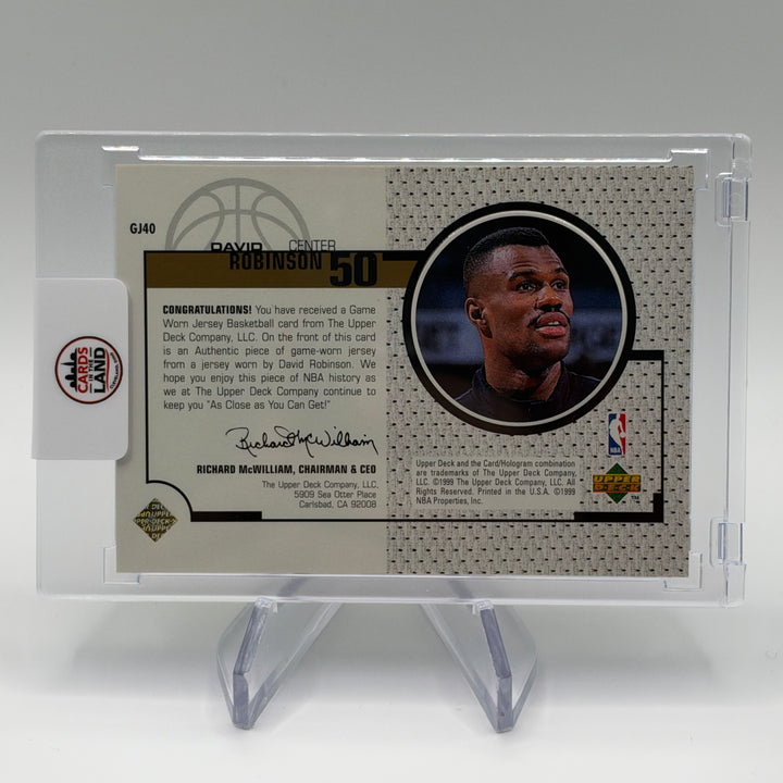 1998-99 Upper Deck - David Robinson Game Worn Jersey GJ40