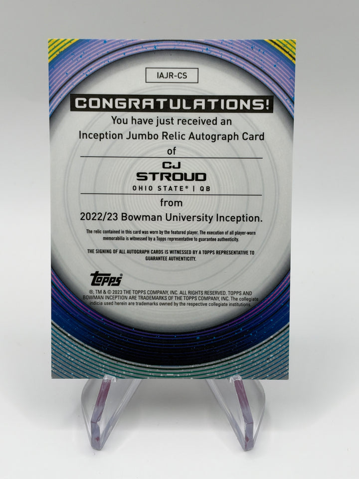 2022-23 Bowman U Inception CJ Stroud Auto /199 #IAJR-CS